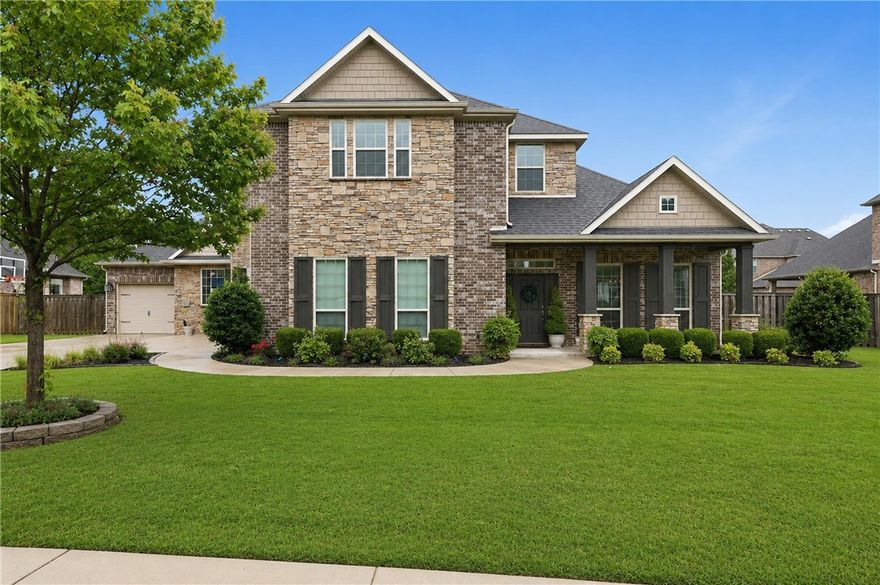 Beautifully designed 4-bedroom, 3.5-bath home in the sought-after Silo Falls neighborhood. Built in 2016 and offering 3,091 square feet, this home features an open layout with a spacious kitchen and living area filled with abundant natural light, perfect for everyday living and entertaining. The main-level primary suite offers a private retreat with a cozy sitting area and built-in office space, creating the perfect blend of relaxation and functionality. Upstairs, you’ll find 3 additional bedrooms and flexible living space to fit a variety of needs.  Enjoy outdoor living with a large, flat backyard featuring a screened-in porch and a beautiful flagstone fire pit area ideal for gathering with friends and family. Take in stunning sunsets from the front porch while appreciating the evening shade in the backyard.  Additional features include a 3-car garage and exceptional neighborhood amenities including a community pool, clubhouse, playground, stocked fishing pond, and direct access to the Greenway bike trail.