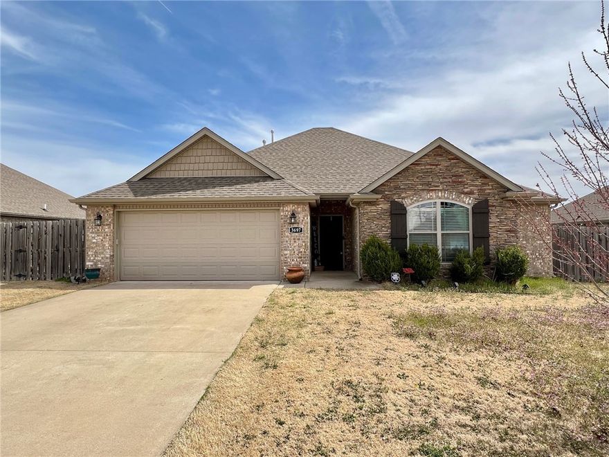 Nice home in Serenity S/D. Home features 3 bedrooms, 2 bathrooms, wood floors in living room complete with gas log fireplace, many upgrades, all appliances, covered back patio for entertaining & fenced in yard.