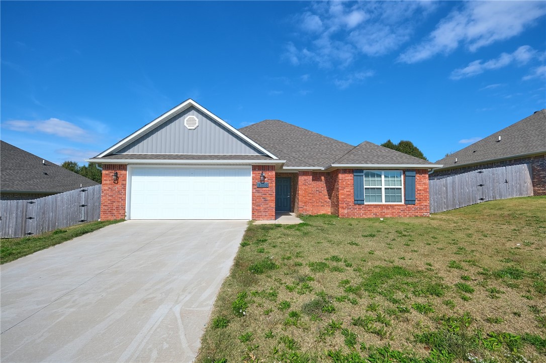 This 3 bedroom, 2 bathroom home boasts 1488 sq ft split floor plan. Beautiful dark stained cabinetry and flooring provide a sense of elegant living throughout the home. Attached 2-car garage and ample closet space in each room. These homes include: granite countertops, Full Blinds, Stainless steel appliances: Refrigerator, Range, Dishwasher, Microwave.