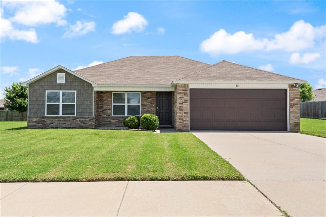 Charming Silver Meadows home that has been incredibly well maintained. 3 bedrooms and 2 bathrooms with several updates and upgrades including, but not limited to : LED shop lights in the garage with newly painted garage walls and ceiling, insulated garage door, a new redbud tree in the side yard, solar powered floodlight on the NW corner of the garage, touchless water faucet at the kitchen sink, detachable shower head to the shower in the master bathroom, Ecobee Wi-Fi enabled smart thermostat and knobs to all cabinets and drawers. Great location in the subdivision and in NWA.