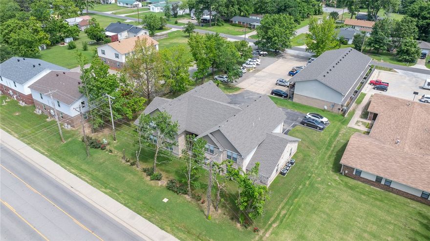 Fantastic investment opportunity with this 18-unit multi-family complex featuring a strong rental history and well-maintained buildings. Building 1 offers 10 spacious 2-bedroom, 1-bath units totaling 8,512 sq.ft. Built in 1987, each unit is equipped with central heat and air, washer/dryer hookups, and refrigerators. Current monthly rental revenue is $7,050. Building 2, constructed in 2021, adds 8 modern units with high-end finishes. Four units feature 2 bedrooms and 2 baths, while the remaining four are 1-bedroom, 1-bath layouts. These units showcase granite countertops, tile flooring, central heat and air, and washer/dryer hookups. Total building size is 7,408 sq. ft. with a current monthly rent roll of $6,650. Together, this complex combines established cash flow with newer construction for reduced maintenance and long-term value.