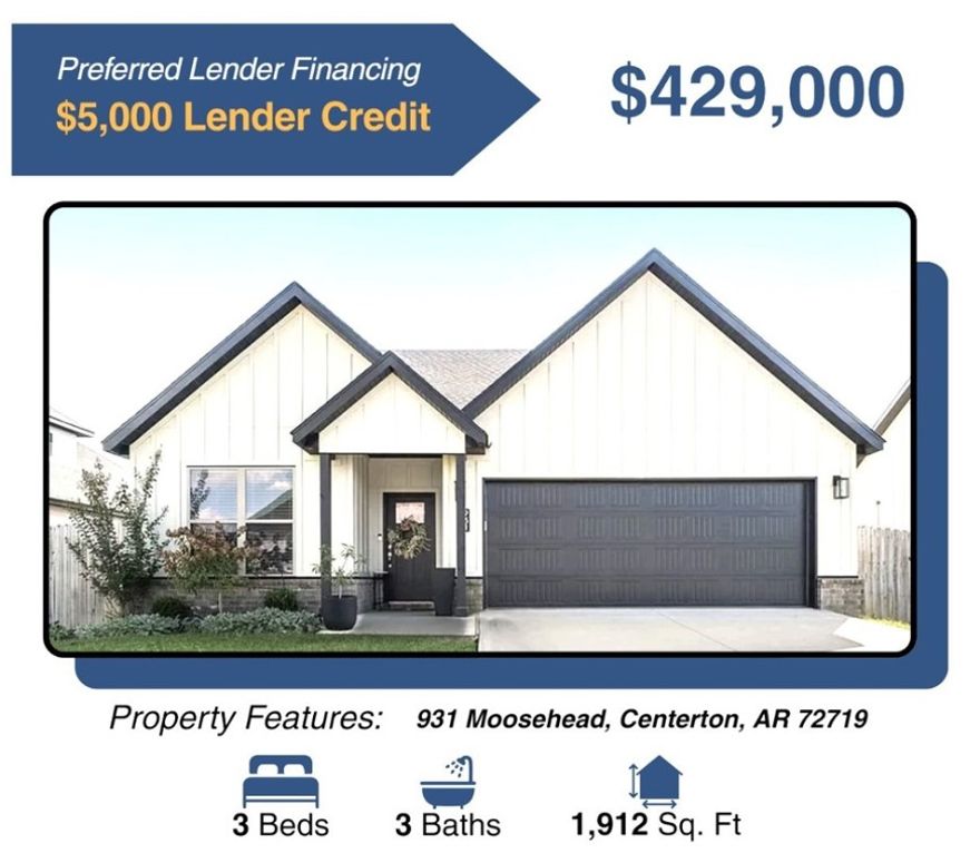 This turnkey, like-new single-level beauty combines modern style with everyday comfort. The black-and-white farmhouse exterior with covered porch and fenced yard sets the stage. Inside, the open layout flows with wide-plank flooring, high ceilings, and natural light.
The chef’s kitchen features quartz countertops, stainless appliances, a gas range, and designer backsplash—perfectly connected to the dining and living spaces. A dedicated office with built-ins and a spacious mudroom/laundry add convenience.

The private owner’s suite offers a soaking tub, tiled walk-in shower, dual vanities, and a large walk-in closet. Secondary bedrooms share a Jack-and-Jill bath with double sinks, perfect for family or guests.
Enjoy evenings on the covered back porch overlooking the fenced yard, or retreat inside to comfort and style. With a two-car garage and a prime location near schools, shopping, and dining, this home truly delivers single-level living at its best. Preferred lender offering up to $5000 in buyer concessions.