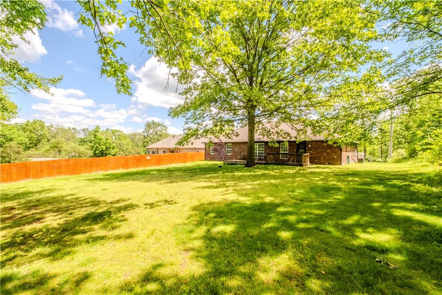 Tremendous Value!!! All Brick! One level,nice floorplan=large living,open floor plan w/vaulted & coffured ceilings,crown molding,Cozy gas fireplace 3-bed,2-bath,2 car garage w/1,733 sq.ft.Landscaped home,quiet cul de sac street w/flat backyard w/wooded view=wildlife, squirrels, deer, birds & more!Spacious primary suite features walk-in closet & en-suite bath w/ Whirlpool tub & shower.Kitchen solid wood cabinetry,lots of counter space to prepare your meals & breakfast nook.Relax on your deck overlooking level backyard and woods.Only Minutes to Loch Lomond’s boat ramps,scenic trails & golf courses,w/easy access Interstate 49.Bella Vista offers clubhouses,several recreation areas,including indoor & outdoor swimming,Mountain Biking paradise,walking trails w/creeks,concrete walking trail Branchwood center, playgrounds,covered areas w/grills to reserve for events.Golf Courses,7 Lakes,Loch Lomond Marina w/rental area for pontoon boats,Lake Avalon has swimming beach.Activities,dining &more.Seller consider selling furnished