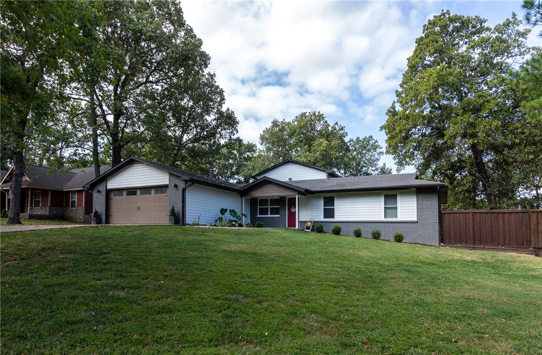 Recently updated home sitting on 1/2 acre lot, located just outside of city limits on a quiet cul-de-sac street! 4 bedrooms, 3 full baths, 2856sf. Freshly painted interior & exterior. Open floor plan in the living, kitchen & breakfast area. Gas fireplace in living. Formal dining room or use it for a den/family room that is near the home office. Large primary suite updated with tiled shower and whirlpool tub. Concrete counters in kitchen, SS appliances and walk in pantry. Lockers for when you're heading out the door and need everything together. Home gym or use the additional heated/cooled space for whatever fits your needs. Laminate wood, tile, and carpet flooring. 2 guest bedrooms, 1 bath upstairs. Privacy fenced yard with mature trees & 2 car garage. Seller keeps a current AHS Home Warranty & will give buyer 1 year of coverage.