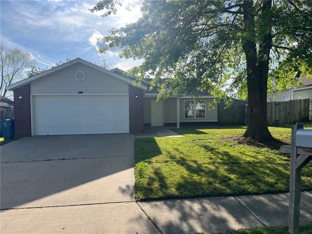 Very clean and updated 3-bedroom 2 bath home with 2 car garage. Great location and close to all the wonderful trails, eateries and activities that Bentonville has to offer. All wood, tile flooring, no carpet. All appliances convey including washer/dryer. I small pet negotiable. Each adult must fill out their own application: $50.00 per person. Tenant placement only. I small pet negotiable with increased deposit of 350-500 depending on pet.