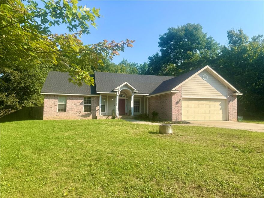 LOCATION, LOCATION This 4 Bedroom, 2 Bath , split bedroom floor plan on the outskirts of Fayetteville feels like your own piece of paradise.  Huge sunroom that looks out to your own in ground pool with new vinyl liner, new heater and pump.  A covered patio for summer barbecues. Has extended decking for entertaining and laying out by the pool & catching some sun.  Master bedroom has trey ceiling, double vanities, walk-in shower with sliding glass doors, whirlpool tub and his and her walk-in closets.  Guest bath has double vanities, tub-shower combo with sliding glass doors for the other 3 bedrooms.  Kitchen has two pantries, eat-in-kitchen area and breakfast bar.  Large laundry room with window for natural light that goes out to a 2 car garage.  All of this on 3/4 of an acre or for those that want more space, you can purchase additional acreage. 9 acres with a barn and a nice pond.   MLS number 1324914