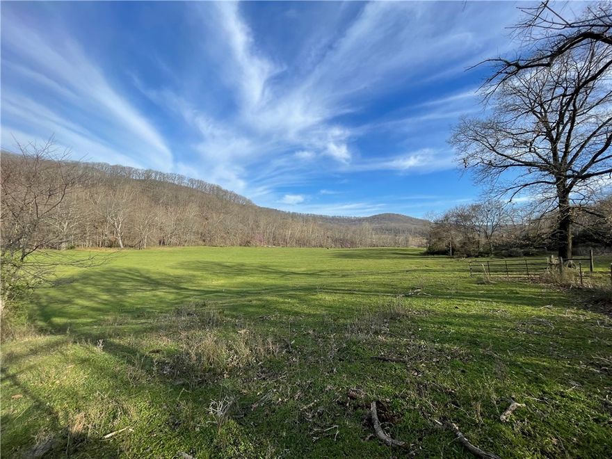 What an opportunity! This stunning 157 acres in Hazel Valley has so much to offer. A beautiful mixture of pasture and timber, the options are endless. A current cattle operation utilizes the rolling pasture ground, numerous ponds and Peach Branch meandering its way through the property. If you are looking to build, electric is on site and public water is at the road. The views from up top stretch for miles across the valley and are simply hard to beat. If wildlife is your focus, look no further. Already home to deer, turkey and bear with potential for more through habitat improvement in the many open areas. Less than 30 minutes to Fayetteville. You'll be happy you went to see this place.