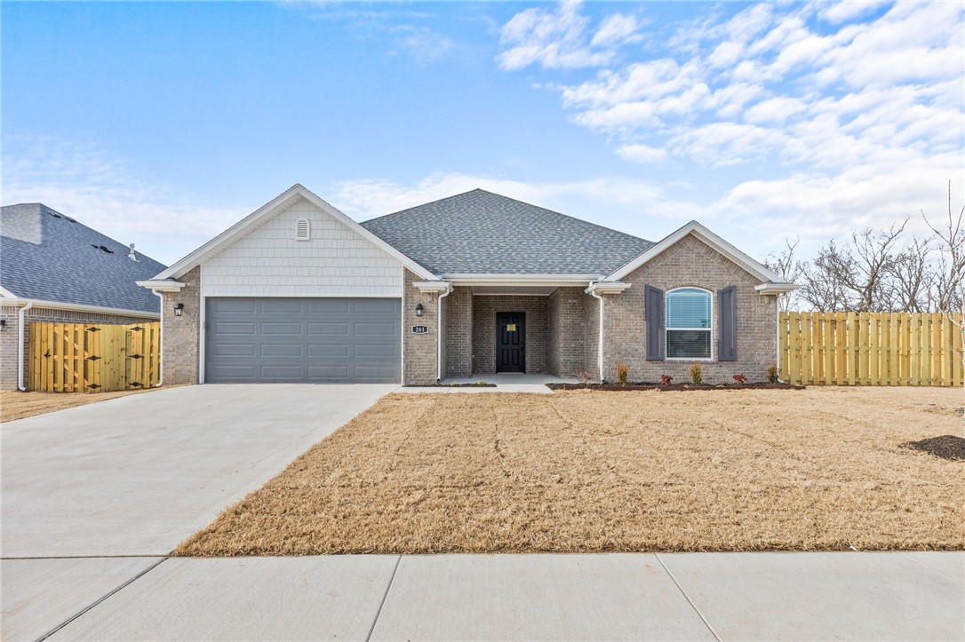 Full Fence is Included! Welcome to The Cache – a thoughtfully designed, single-story ranch-style home offering 1,788 square feet of beautifully crafted living space. This versatile floor plan features 3 spacious bedrooms, 2 full bathrooms, and a finished 2-car garag. Enjoy seamless living with an open-concept layout that effortlessly connects the kitchen, dining, and living areas—ideal for everyday comfort and year-round entertaining. Step outside to the expansive covered patio and fully fenced backyard, perfect for everything from lively backyard gatherings to quiet mornings with a cup of coffee. The luxurious primary suite provides a relaxing retreat, complete with a generous walk-in closet and a spa-inspired ensuite bathroom featuring both a soaking tub and a separate walk-in shower. Whether you're hosting a holiday celebration, a summer birthday bash, or simply savoring a peaceful evening at home, The Cache is designed to elevate every moment.