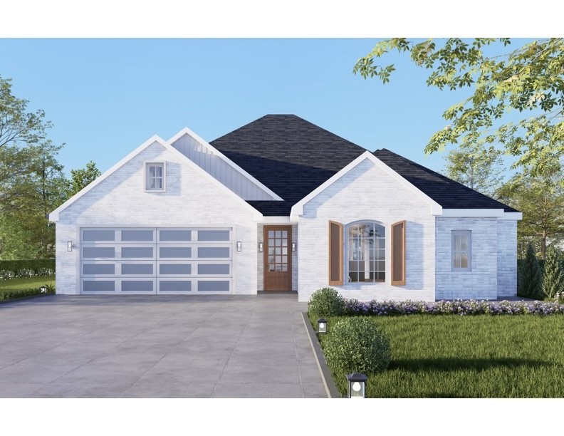 Pea Ridge welcomes you to its rapidly growing community. The Yorktown subdivision places you at the heart of it all, offering close proximity to schools, parks, and beautiful scenic views. The Mallard plan greets you with a split floor design, placing all secondary bedrooms at the front and side of the home, while the primary bedroom is nestled in the back for added privacy. LVP flooring runs throughout the main living areas and laundry room, adding a touch of elegance to the open-concept layout. The primary bedroom offers a sense of seclusion yet provides easy access to the kitchen and living room. This plan also features a standout covered back patio, an electric fireplace, 3CM granite countertops throughout, and a gas range.For a limited time rates starting at 4.99% OR $7,500 from builder & up to $4K from preferred lender. For access to see all the homes stop by the model home at 1602 Christman St. Open Monday, Tuesday,Thursday, and Friday from 10-4 and Sunday 1-4.