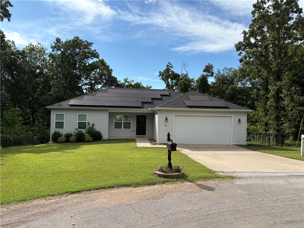 Three bedroom, two bath newer home with two car garage. Split floor plan with walk in closets. Solar panels provide a portion of electricity cost. LVP flooring in the main living ares & caropet in bedrooms. Small storage area under the home for garden tools, mower. Fenced yard & back deck. Easy access to BV bypass.
Home is available now.