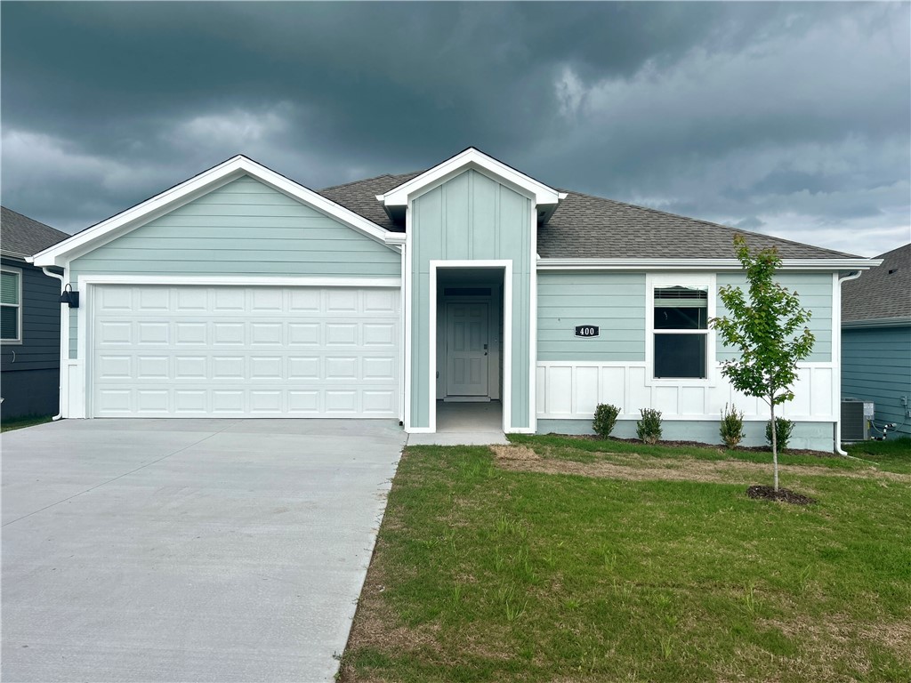 Beautiful Bryant plan in Selah Meadows, our newest home community situated in the heart of Prairie Grove. Each home in Selah Meadows is meticulously crafted with attention to detail, creating a space that feels both luxurious and welcoming. From the moment you walk through the door, you'll be greeted by modern features and spacious layouts that cater to every lifestyle. Our homes boast premium finishes and thoughtful designs, ensuring that you'll be stepping inside your own personal oasis. These homes will be complete with LVP flooring throughout, wood shelving in all closets, pantry and utility room. Kitchen will have granite counters, 36-inch cabinets, stainless steel appliances! Ceiling fan in Living room and Bedroom One. Bedroom one bath will have granite kitchen counters, double sinks, and a walk-in shower. Home will have a Garage Door Opener, and a Landscape package. Home will have Beautiful 4 Sides Hardie Siding ®.