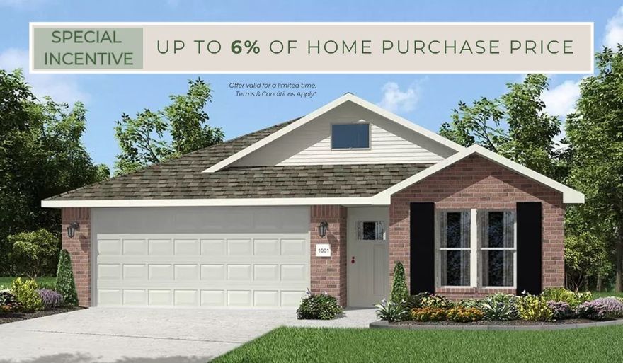 This 4 bedroom, 2 bathroom, 1550 square feet home is
ready to be filled with your family and friends! Natural
light streams into the living and kitchen area so you can
enjoy a spacious and airy family area with a dedicated
dining space. Available space is truly maximized in this
home with a large walk-in master closet and a dedicated
laundry space and linen closet.

*Taxes subject to change based on new construction.*