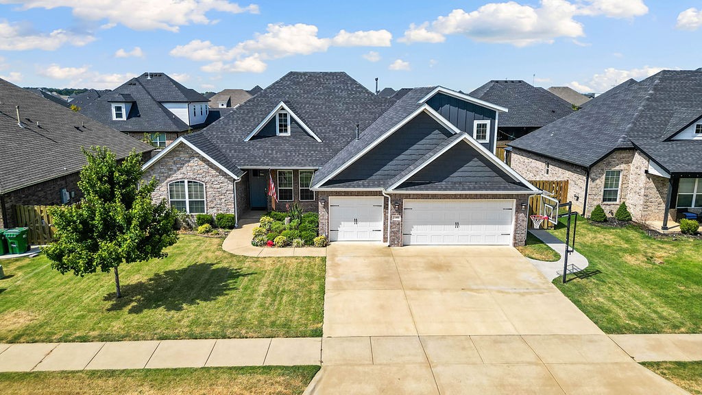 This stunning home offers style and luxury, and youāll fall in love with the outdoor living space complete with private inground pool and covered patio with gas grill hookup. Itās your very own resort in your backyard. The main level is a split floor plan complete with three bedrooms, eat-in kitchen, breakfast nook, and formal dining. Upstairs is a Bonus room with itās own bathroom, or make this your 4th bedroom, office, or media room. The large picture windows in the living room let in lots of natural light. Youāll love the exposed beams and craftsman style touches throughout the home. The neighborhood offers a community pool, clubhouse, basketball court and fishing pond.
