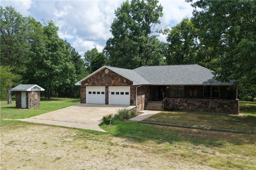 This 2 bed, 2 bath home offers 1,665 square feet of comfortable living space and sits on 16.45 secluded acres in Carroll County, Arkansas. Surrounded by the natural beauty of the Ozarks, this property is a haven for wildlife—expect regular visits from deer and turkey (just look at those longbeards in the photos!).
The home features beautiful rock work, a brand-new roof installed in September 2024, and a 2-car garage. It’s move-in ready and perfectly set up for either full-time living or a peaceful weekend getaway.
With sweeping views, total privacy, and room to roam, you’ll feel like you're miles from everything—yet you’re still close to the amenities of Berryville and the surrounding Northwest Arkansas area.