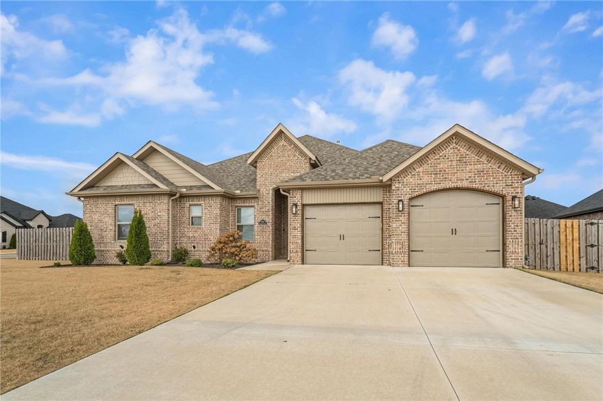 Don't miss out on the primary bedroom on your dreams. Vaulted ceilings, MASSIVE tiled shower, 2 walk in closets. Single story home has 4 bedroom 2.5 bath, open concept living and kitchen, vaulted ceilings, custom style cabinets with a gas cooktop. Corner lot! Community playground right across the street so you can use it likes it's your own! Don't miss this deal. Agent Owned