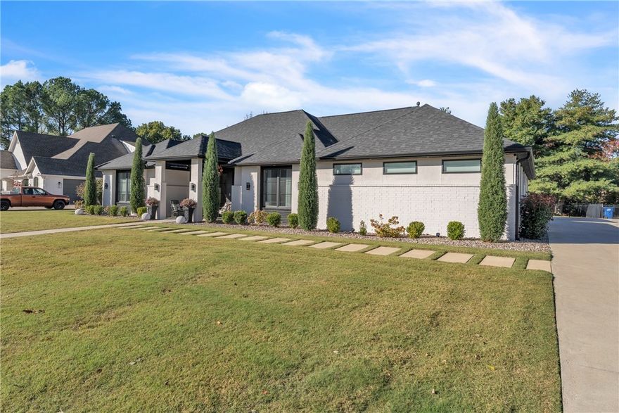 Experience the pinnacle of modern luxury in this completely reimagined and expanded residence within the prestigious Pinnacle subdivision. Nearly twice its original size, this home has been transformed from the ground up—featuring brand-new electrical, plumbing, HVAC& Roof. Every detail has been carefully considered in the home’s redesigned layout, which now includes a relocated rear-entry garage with drive-through access & new flooring throughout. The gourmet kitchen is a chef’s dream, showcasing quartz countertops, a six-burner gas range, top-tier appliances, a wine fridge, wet bar, custom cabinetry & hidden pantry. Designed with versatility & comfort in mind, the home offers a wheelchair-accessible in-law suite & a spacious upstairs guest retreat—each complete with its own full bath. Outside, the generous backyard provides endless possibilities for your dream outdoor oasis—whether that’s a pool, outdoor kitchen, or tranquil garden escape. This is more than a home—it’s a statement of refined living.