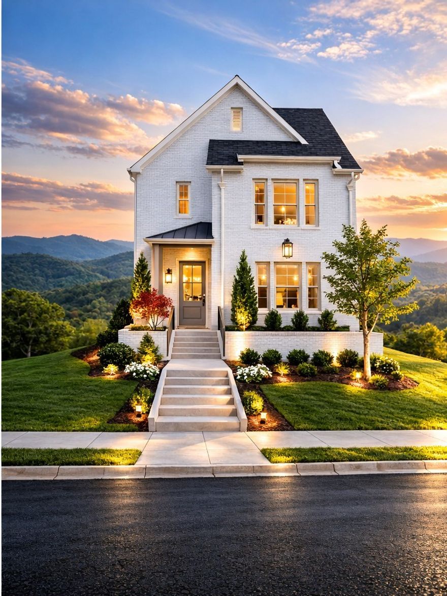 Experience the beauty of Mission Heights in this thoughtfully designed new construction home. Spread across two levels, the residence is positioned on a sloped lot to maximize stunning views of East Fayetteville from nearly every room. The main level is an entertainer’s dream, centered around a chef’s kitchen featuring floor-to-ceiling cabinetry, a butler’s pantry, and a massive kitchen island that flows into the light-filled Great Room. Architecturally unique wood-inlay tray ceilings and a floor-to-ceiling stone fireplace add organic warmth to the modern, open-concept design. Retreat to the secluded Master Suite, where vaulted ceilings and private deck access meet a spa-inspired ensuite. The bathroom features a freestanding soaking tub, dual vanities with custom cabinetry, and an oversized walk-in shower. The walk-out lower level offers exceptional flexibility with three additional bedrooms, a dedicated home office, and a spacious family room that opens to a covered patio. Come pick selections and colors.