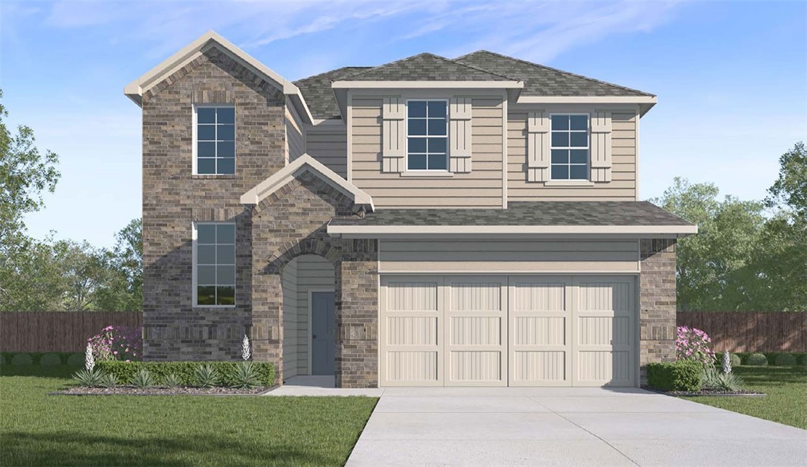 The Lovely H35P plan in Pine Hollow by D.R. Horton! This community offers two story homes with spacious living areas, perfect for entertaining and everyday comfortable living. This home features 4 bedrooms, 3.5 baths, and a game room upstairs! You’ll enjoy a beautiful modern electric fireplace with a poplar mantle in the living room! Full oak Tread Staircase with black modern handrails-Bathroom 1 will be tile flooring- Beautiful Wood Laminate click LVP first and second floor! In the kitchen, you’ll find stunning quartz countertops, tile backsplash, and a gas range. The primary bedroom has an ensuite complete with quartz countertops, dual sinks, freestanding tub, a walk-in shower with tiled walls! The living room, each bedroom, and game room will have a fan. Home exterior features painted brick and Hardie® siding (per plan). Covered patio (per plan). The programmable thermostat allows you to effortlessly control your environment with the touch of a button! Taxes and parcel TBD.