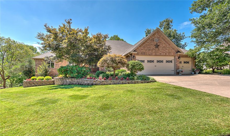 This elegant custom home in the coveted Stonehenge neighborhood blends timeless style, functional space, and unbeatable location. Soaring cathedral ceilings, triple crown moulding, and custom kitchen lighting create a refined, airy ambiance. A split floor plan offers privacy, while the primary suite features his and her walk-in closets. Enjoy movie nights in the media room or unwind on the screened porch and stunning new Trex deck with built in nighttime lighting. The walk-out basement is fully heated and cooled, includes sink and offers storage space as well. Can be used for a gym, workshop, or hobby room! Beautiful landscaping surrounds the home, which also features a new roof, new garage doors, gutters and an oversized garage. Just 3 miles from Coler Mountain Bike trail and minutes from Crystal Bridges, Walmart home office and downtown Bentonville. This home offers peaceful suburban living with quick access to Bentonville's best. Don't miss this opportunity, schedule your appointment today!