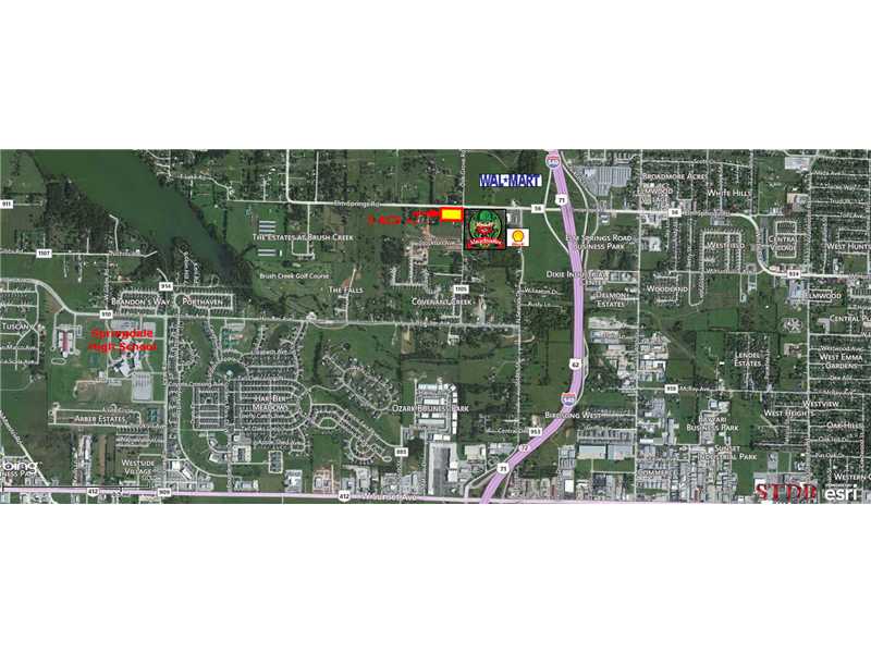 Flat, level 5 acres "caddy corner" of New Super Walmart coming in! Great Price for a CORNER!! May be split for a smaller parcel for a higher price