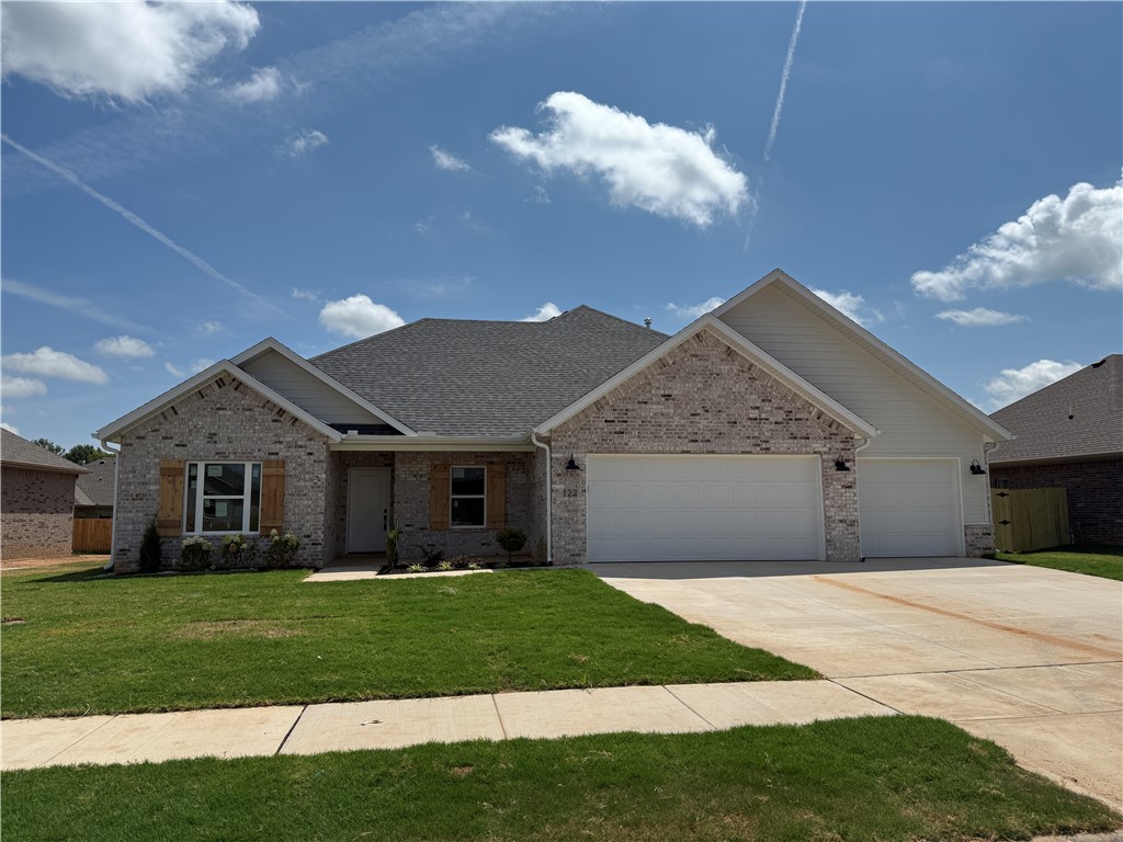 This one checks all of the boxes - 4 bedrooms, 3 car garage, gas range, thick granite, upgraded cabinetry and more! The primary suite is complete with a full tile shower. Home comes standard with Blinds, Gutters, a fully sod yard and a full fence.