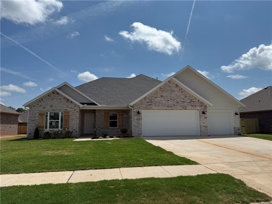 This one checks all of the boxes - 4 bedrooms, 3 car garage, gas range, thick granite, upgraded cabinetry and more! The primary suite is complete with a full tile shower. Home comes standard with Blinds, Gutters, a fully sod yard and a full fence.