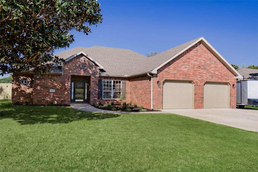 Must See newly remodeled home! New flooring, granite countertops. This 2,013 SF home features 3 BR, 2 BA, 2 car garage, split floor plan, fireplace, ceramic tile & luxury vinyl plank flooring. Landscaping with a park-like setting in the privacy fenced backyard. Agent owned