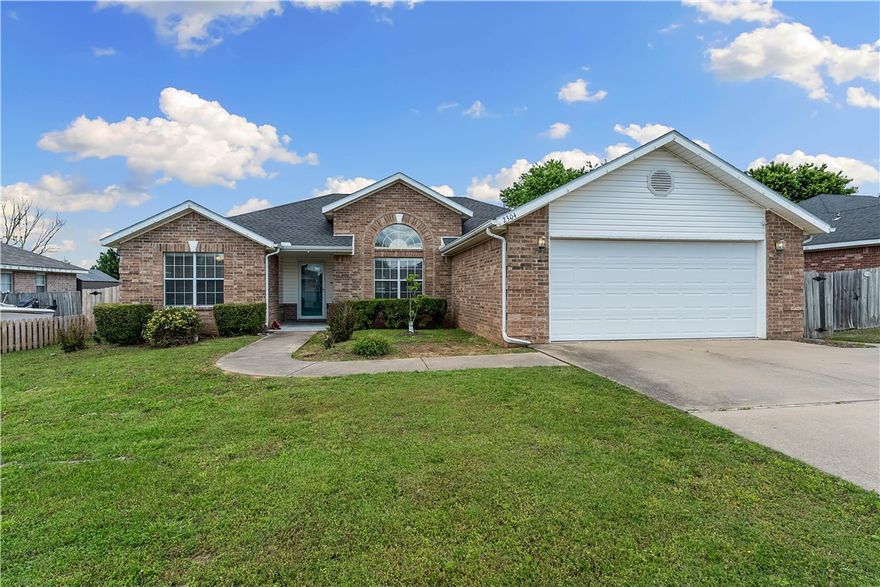 Welcome to this beautifully maintained 3 br 2 ba 2 car garage, ideally located just minutes from the new Walmart campus, Downtown Bentonville, Coler Mountain Bike Preserve, and all the best of NWA living. Step inside and find a spacious layout with great natural light, and enjoy the versatility of an all seasons room - perfect for a home office, workout space or extra living area.  This room was added approximately 4 years ago and adds approximately 300 sq ft. A portion of the room has lower ceilings so may not be added on an appraisal, the room is fully finished and has its own mini split for climate control. Make sure to get a confirmation on showings so the chocolate labs are secured.  The home has a new roof scheduled to be put on in June.