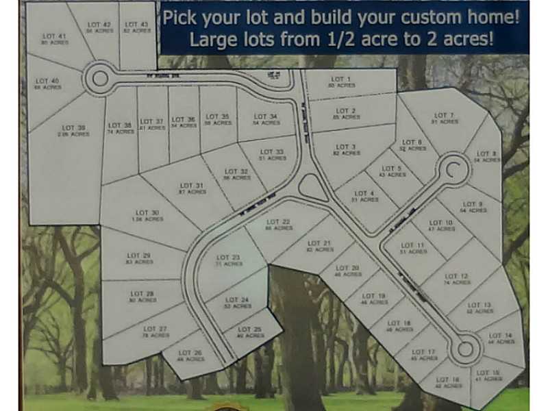BUY YOUR LOT OR CHOOSE ONE TO HAVE LANDMARC CUSTOM HOMES BUILD YOUR VERY OWN CUSTOM HOME! BEAUTIFUL VIEWS IN A COUNTRY LIKE SETTING THAT'S CLOSE TO TOWN & SCHOOLS! LARGE LOTS! COVENANTS, PLAT, PRICING SHEET, AND FEATURE SHEET ATTACHED!