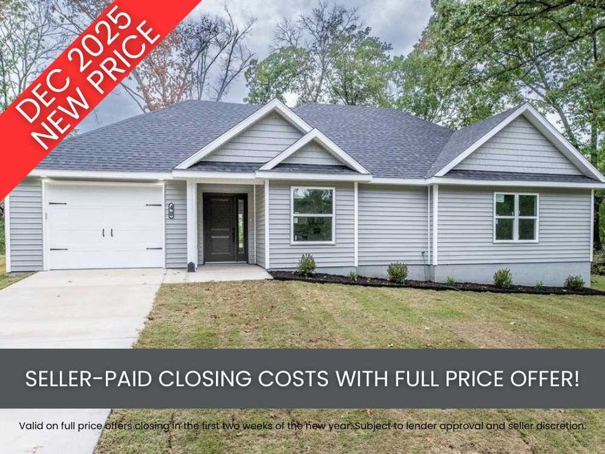 Brand-new thoughtfully designed 1,234 sqft home in Bella Vista. This residence offers a modern layout that blends comfort, style, and functionality. One spacious bedroom, an office, two full bathrooms, and a one-car garage. The open-concept living area flows into the kitchen and dining space, creating an inviting atmosphere ideal for both everyday living and entertaining. The kitchen features quality finishes, storage, and a layout that makes cooking a joy. Large windows fill the living area with natural light. The primary suite offers a full bath, the office provides space for work, projects, or quiet study. Located in a beautiful neighborhood, this home gives you access to everything that makes Bella Vista one of Northwest Arkansas’s most desirable communities. It’s a chance to embrace the Bella Vista lifestyle. Whether you’re starting fresh or simplifying life, this home combines comfort, convenience, and community in one of the most attractive areas in Northwest Arkansas.