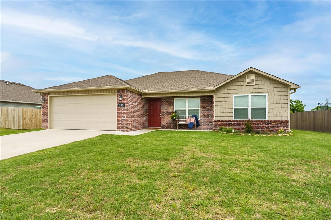 Welcome Home! $0 Zero Down RD Eligible! This well-kept home, is a split floor plan, 3 bedroom/2 bath, on large lot. Offering granite kitchen countertops, cultured marble in the bathrooms, all-electric home with Energy Efficient Windows and Heat Pump Systems. Nestled in a peaceful neighborhood with a country feel you'll love tranquility. 2-10 Buyers Warranty transferred to buyer at closing. Fully Sodded yard. Being in Elkins means you’re minutes from the UofA, shopping, and dining. ***RD eligible***