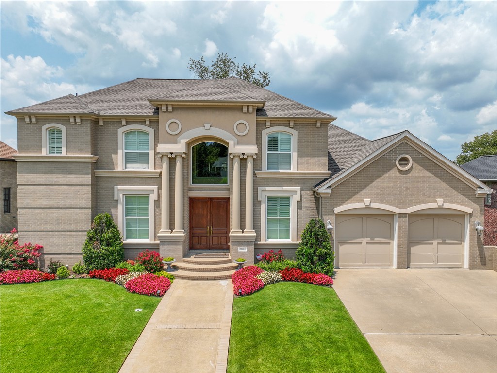 Welcome to this exquisite 3740 sqft home, offering 4 bedrooms and 3 ¾ baths, perfectly positioned on a picturesque golf course. The travertine tile flooring in the main living area exudes elegance, creating a warm and inviting atmosphere. The spacious layout is perfect for entertaining and everyday living. The primary suite is a luxurious retreat with separate his and her closets. The master bathroom features heated floors, adding to the comfort and luxury. Each bedroom is thoughtfully designed to ensure a restful haven, with one of the bedrooms featuring an attached ¾ bath and currently being used as an office. Modern amenities include a geothermal hot water heater and HVAC system for energy efficiency. The beautifully landscaped yard provides a serene outdoor space for relaxation. Enjoy morning coffee on the patio, overlooking lush greenery. This home offers a blend of luxury and comfort, perfect for those seeking a tranquil retreat. Come experience the warmth and elegance of this exceptional property.