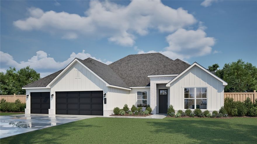 Welcome to a beautiful design built to give your family a luxurious home at an affordable price. This floor plan is 2,491 sqft and has 4 bedrooms, 3 bathrooms, and a finished 3 car garage with many options to meet all of your lifestyle needs. The quality of the home is evident from the moment you enter from the large covered front porch. Featuring an open concept living room, kitchen, and dining area, this floorplan is designed to make entertaining fun, comfortable, and easy. Coupled with immediate access to a substantial covered patio and fenced in backyard allows you to host in any scenario throughout the year. Whether you are grilling for a game, hosting Christmas dinner, or simply having a movie night with the family, you’ll be well equipped to keep your guests happy. In addition, this floorplan holds a Flex Room to add flexibility to planning your property. Whether you’d like an extra bedroom, a children's playroom, or even a home cinema, this home gives you the option to do so.