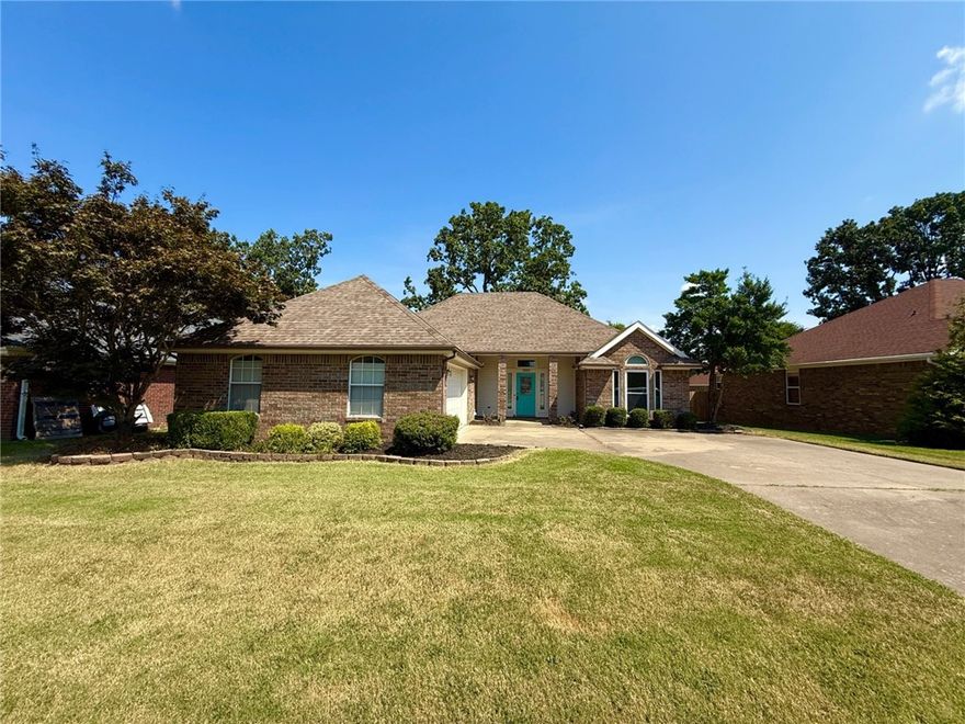 Welcome to this charming 3-bedroom, 2-bathroom home featuring a desirable split floorplan and 1,541 sq ft of comfortable living space. The heart of the home is the spacious living room with a cozy gas fireplace, seamlessly flowing into the open kitchen and breakfast nook. Enjoy the kitchen’s bright and airy feel with windows above the sink that let in plenty of natural light. The primary suite offers privacy on one side of the home, while two additional bedrooms and a full bath are situated on the other. A side-load 2-car garage provides both convenience and curb appeal. Step outside to the expansive back deck, perfect for entertaining or simply enjoying the peaceful backyard. This well-designed home combines comfort, function, and charm ready for its next owner to make it their own! This property will require sewer line repairs.