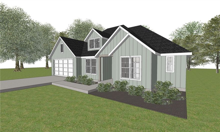 Boswell Build -  A new Semi-Custom Home by ORD Builders - Construction is set to begin soon. The exterior palette has been finalized to keep the project on schedule. A sage green exterior with crisp white trim, black architectural shingles, and a covered back Deck perfect for outdoor living. Inside, the Boswell Build offers an open-concept layout with purposeful design and a selection of high-quality standard features: Wood flooring in main areas with carpeted bedrooms. 3cm Granite countertops throughout. Builder appliance package with microwave above the range.  Primary bath with freestanding tub and shower with fiberglass base beneath subway tile.  Black hardware and fixtures for a modern, cohesive look. Elegant Fireplace design. Classic tile flooring in secondary bath and laundry.  Buyers have the opportunity to personalize many of these features. Flooring/cabinetry/tile/ and fixtures. Don't hesitate to reach out to learn more about the Boswell Build and how ORD Builders can bring your next home to life.