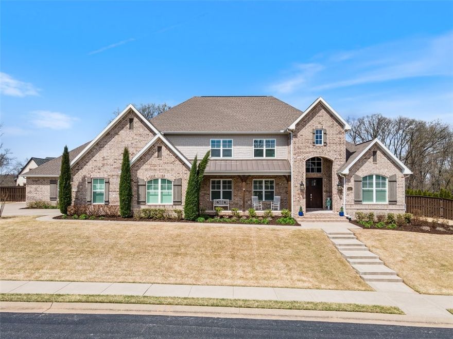 Upon entering the home, the sweeping staircase and openness are stunning with plenty of thought and detail throughout. Built in 2018, the 6,045 sq ft home features 6 BR/5.5 Baths, Gourmet Kitchen, Living Room with clerestory windows and gas fireplace. Kitchen includes Wolfe Range with center grille, Side-by-side built-in Freezer/Refrigerator, dishwasher, ice maker, double ovens, water spout over gas range AND abundant cabinets.  The huge Master Suite is on the main floor. Hidden to the side of the kitchen, a family room leads to a 635 sq ft covered back porch which faces the NW and overlooks 1.16 park-like acres.  The favorite is the super size laundry room for one's hobbies. Plantation shutters throughout, extensive storage, 4 car garage and golf cart garage with workshop. Enter from the garage into a large room with huge cabinet storage for shoes, coats, children's toys, etc.
Must see supplements (Features and amenities).  Video and pictures included.  Just too much to detail here.