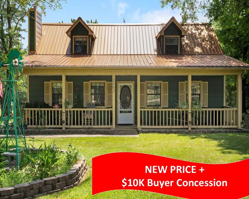 Your Country Oasis Awaits! Wake up to wide-open skies, the soft nicker of horses in the barn, and the peace of 2.05 +/- fully fenced & cross fenced acres - just 4 miles from the I-49 corridor, shopping, schools & medical care. This charming 3 bedroom, 2 bath home combines rustic warmth with everyday comfort. Spend slow mornings on the full-length front porch, or host summer gatherings in your backyard retreat, complete with an expertly built deck, 28' round pool and a shady gazebo. Inside, the inviting living room features a native stone fireplace ready for a wood stove (included). The kitchen boasts of a breakfast bar, large pantry, and generous counter space, while the spacious laundry room includes storage galore - even a built-in doggie door for your four- legged friends. The barn offers 4 stalls and a feed room, perfect for your equestrian dreams. A large shop building adds space for hobbies, storage, or a business. This isn't just a home - it's a place to breathe, grow, and truly live