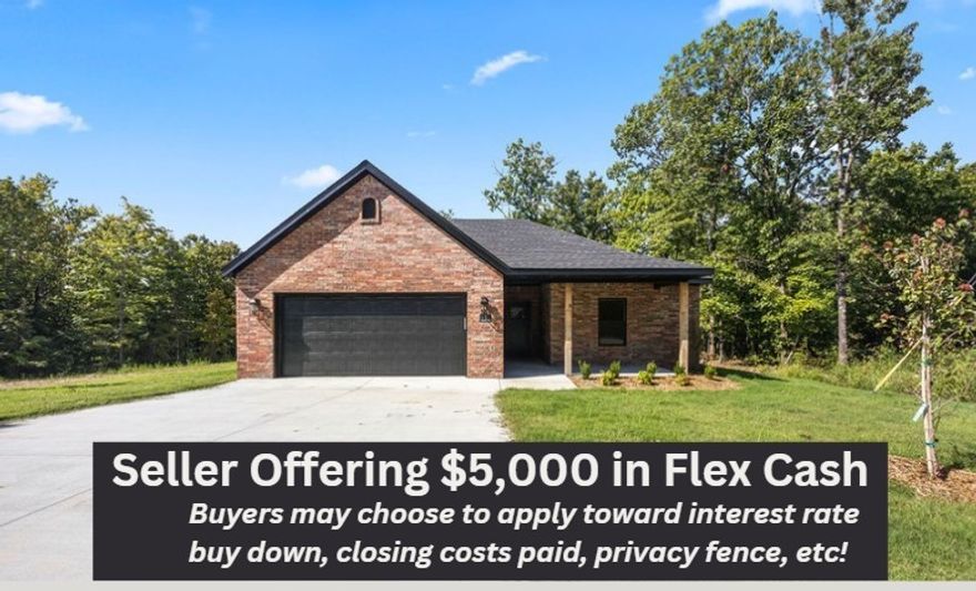 *Seller Offering $5,000 in Flex Cash -- Buyer may choose to apply toward interest rate buy down, closing costs paid, privacy fence, etc* Come enjoy Bella Vista and all of its beautiful amenities in a NEW home. Nice sized corner lot with nearly flat yard. Just 2 minutes to Branchwood Rec Center and walking trails in one direction and 2 minutes to the Highlands Pub & Patio in the other direction. Home's interior features an open layout with a large granite island, stainless steel appliances, and a pantry. LVP flooring throughout. Dedicated laundry room. Hot Water recirculation system. Builder offers a TWO YEAR warranty. Agents: See remarks and ask about other Bella Vista locations coming up!