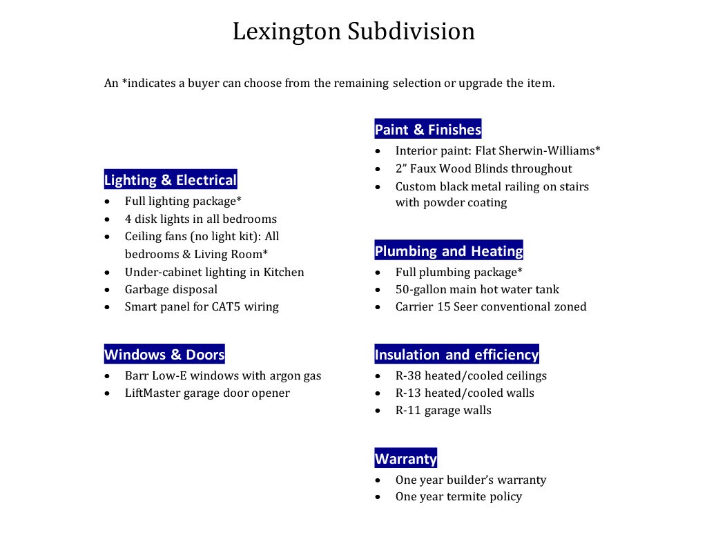 Lexington Sub Rogers - Residential