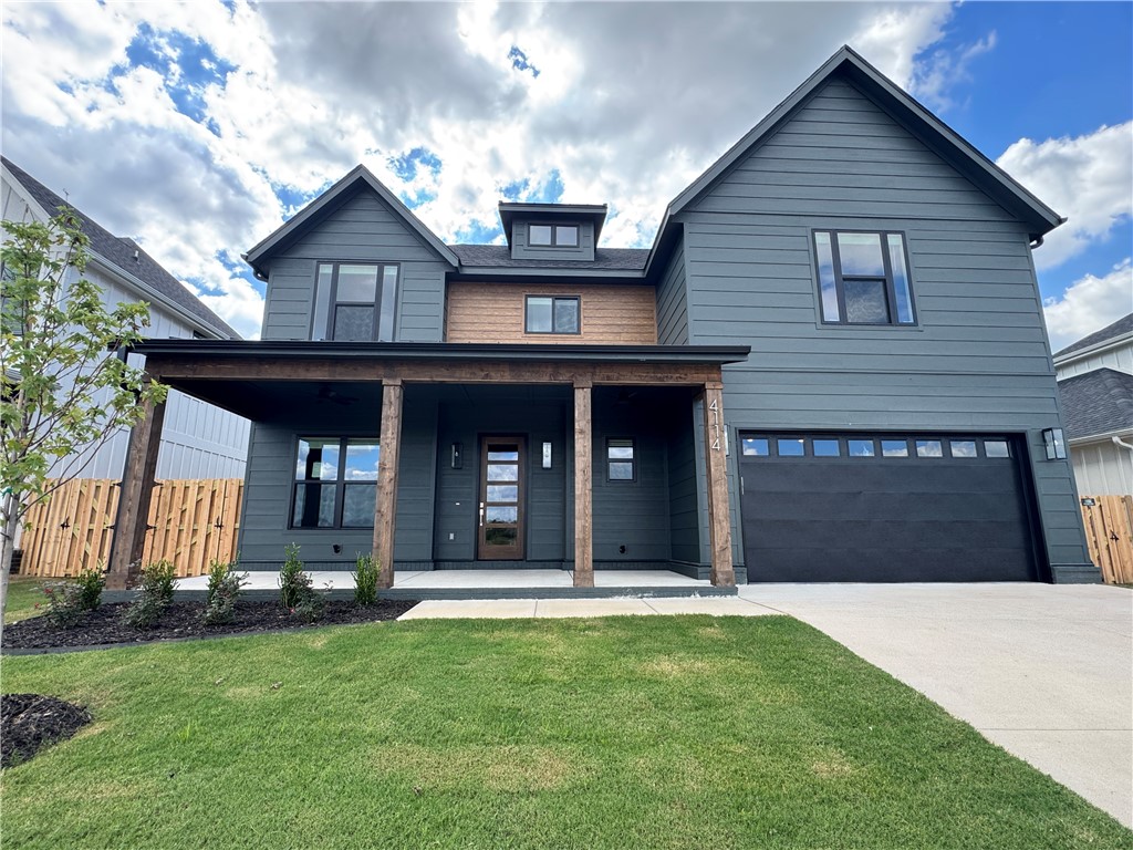 Welcome to Meadow Brook in SW Rogers! Great community in the best location! This plan features 3-4 bedrooms (2 flex spaces either bedroom 2 or study option as well as upstairs bedroom 4 or bonus room). All bedrooms have walk-in closets with plenty of storage! Downstairs you will find the primary bedroom. Great layout with open kitchen/living room area. Kitchen has large island to sit up to 6 bar stools, built-in gas cook top, built-in oven and microwave, large pantry, and eat in dining area. Primary bedroom feature en suite bathroom with soaking tub, walk-in shower, his and hers separate vanities, and large closet with lots of built-ins. Bedrooms 2, 3 & 4/bonus room are upstairs along with2 full bathrooms. Enjoy the evenings grilling on the covered back patio! Can't beat location being only minutes to shopping, dining, groceries stores, and only steps to the Razorback Greenway Trail.