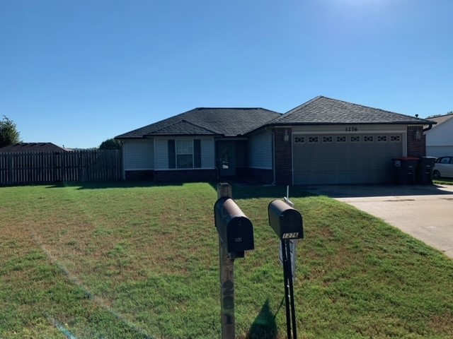 Check out this nice 3 bed, 2 bath in the Oakwoods Subdivision. Located approx. 11 miles from the U of A! The open living room is made for entertaining, gas log fireplace. The eat-in kitchen has plenty of cabinet & counter space. There are hook-ups for your washer and dryer, two-car garage, and plenty of attic space. Fully fenced backyard! Oversized lot. Great for first time home buyer or investor. Will look at any and all offers on Tuesday at 5:00.