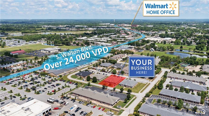 Fantastic upscale Class B office space located in the heart of Bentonville only moments from the Walmart Home Office and Sam's Club Headquarters. This office space is .6 miles from the Razorback Greenway in connection via "Trail of Two Cities". Only 2 miles from Interstate 49, headed down 14th or Walton offering two access points to I-49. This property is equipped with plenty of windows, a large showroom, and/or conference room, medium showroom/conference room, reception area, cubicle area, 6 enclosed private offices, kitchenette. Office park provides tenants ample amenities including on-site parking, perfect for a vendor, or developing business. Bentonville schools are less than a mile away as well as the Bentonville Municipal Airport. In close proximity to new recreational projects currently under construction, bringing in more traffic to the area. Near NWACC community college, Crystal Bridges Museum, XNA airport. Freshly painted and ready for new owner! Act Now! This fantastic offering will not last!
