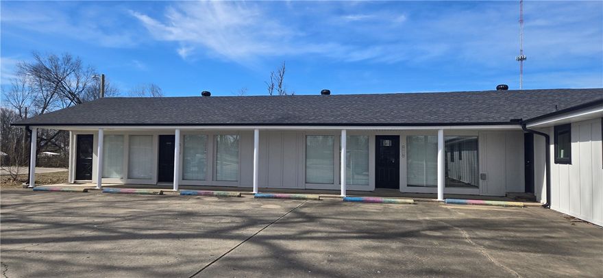 Great Bentonville location. Faces Walton Blvd. Side A & B can be leased together or separately. It has previously been used as a chiropractor office, dental, and tattoo parlor. Tenant covers costs of approved and permitted changes. All interior walls can be removed!