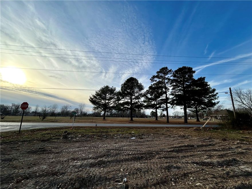 LOCATION. LOCATION. LOCATION. This recently cleared lot is situated right across the street from the public park and is walking distance from the intermediate school! Conveniently located a hop and a skip away from everything downtown Gentry has to offer! Water, sewer, gas and electric are all available on site.