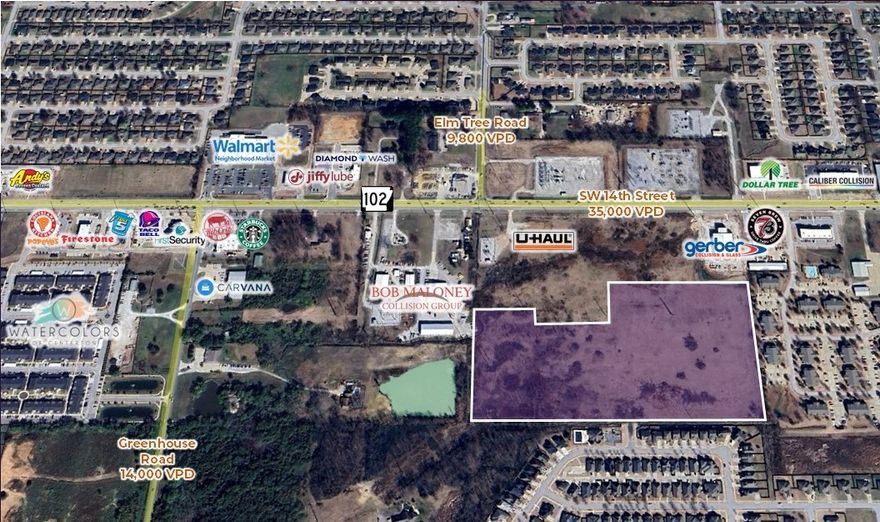 Located on a high traffic corridor.  The land has been approved for Planned Residential Development.  Seller will grant access to SW 14th St.  All utilities are available to site.  Near numerous national retailers.