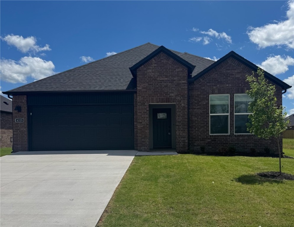 Sold before print! Charming Cali Plan in Brentwood Village, located in Springdale, close to the C.L. "Charlie and Willie George Park that consists of walking trails, dog park, splash pad, ball fields, and tennis courts close to the Don Tyson Parkway, near the highly sought-after Don Tyson School of Innovation and other schools. These brand-new homes will be 4-sided Brick! Living room will showcase a beautiful and modern Electric Fireplace with Poplar Mantle. Home will have LVP and Carpet. Kitchen will have 42-inch cabinets, lovely appliances and quartz countertops and tile backsplash. Ceiling fans in Bedroom one and the living room. Primary bedroom has a fabulous en suite with an oversized walk-in shower and elongated commode. LED lighting throughout. High efficiency AC with programmable thermostat. Come find your dream home today! Taxes and Parcel TBD.
