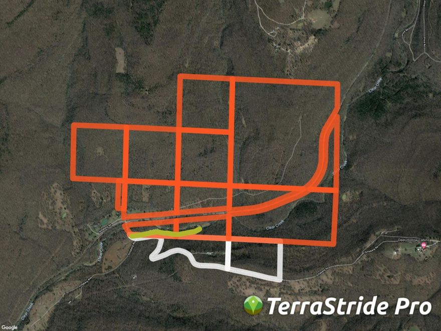 This 469 acre property includes a 1380sf house in Mountainburg, Arkansas.