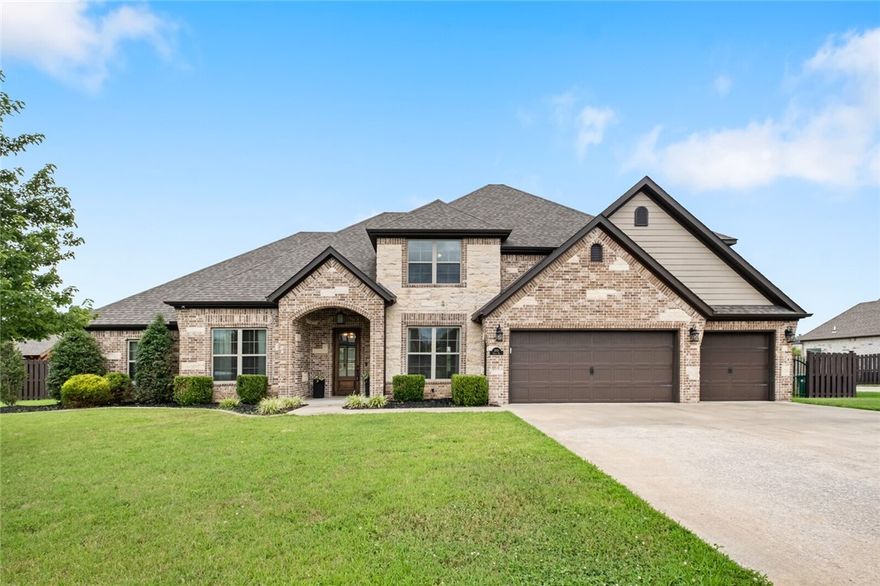 Welcome to this custom built home in Tuscany subdivision! This true 5 bedroom + Bonus room home has so much space with 4 bedrooms on the main floor. One of the flattest/best lots in the subdivision and just down the street from the neighborhood clubhouse and pool. The kitchen overlooks the great room and breakfast nook featuring custom cabinets and an oversized walk in pantry. The 2nd floor has a bedroom, full bath and bonus room. Such a great location, just minutes from local schools, downtown Bentonville and trails.
