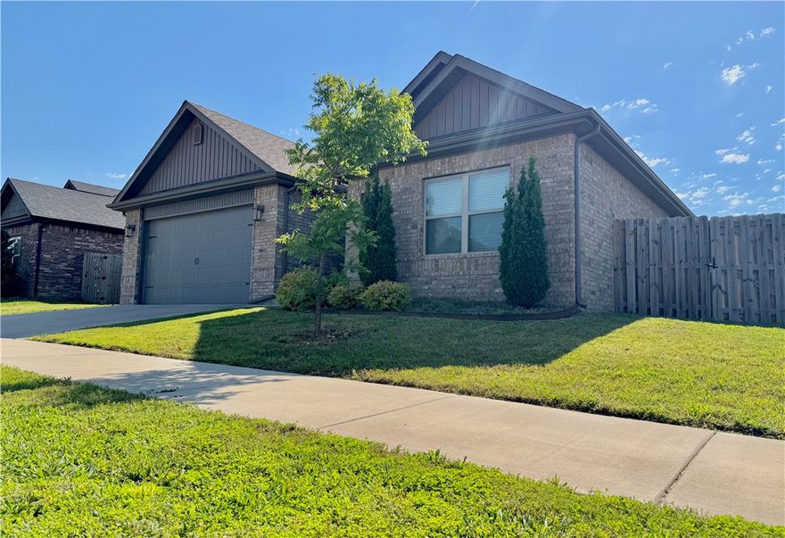 Welcome to your amazing home in this desirable neighborhood with pride of ownership throughout the addition, which is a key indicator of market appreciations. 
Only minutes to I-49 and the University of Arkansas, this one owner, 3 BR, 2.5 BA, Split floor plan home boasts: Open Floor plan with multiple layout options. 
Kitchen that's ready to entertain with gas cook top, pantry, eat-in kitchen, dining, granite countertops and open to the living room.
Cozy fireplace ready for those cool NWA nights. 
Great backyard boasts ample outdoor space for all those games, parties, and relaxation.  Plus, full wood privacy fence provides nice privacy and security.