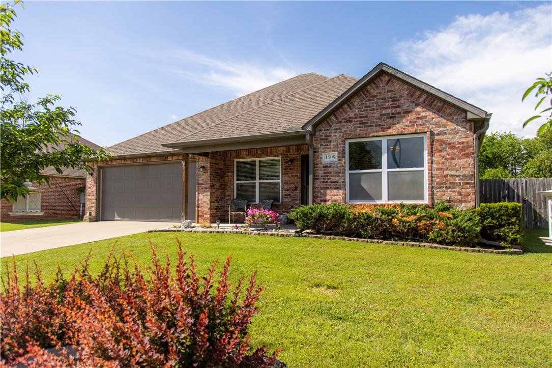 This well-maintained 4 bed, 2 bath brick home offers a bright, open layout perfect for entertaining. Enjoy a modern kitchen featuring granite countertops, stainless steel appliances, large pantry, and ample cabinet space. The large primary suite includes a dual-sink vanity and generous closet space. Step outside to a private, fully fenced backyard complete with covered back patio and an above-ground pool, two storage buildings, and chicken coops—perfect for hobbyists or those seeking a bit of country in town. Situated on a large 0.38-acre lot with a 2-car garage, this property is located in a quiet neighborhood with no HOA, just across from Gates and minutes from everything in town. Don’t miss this rare find!